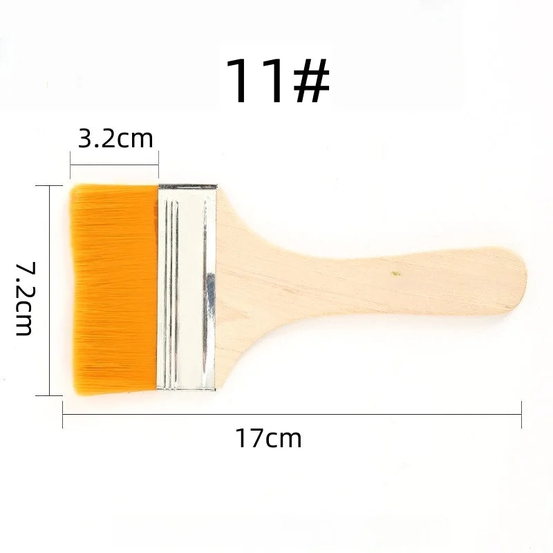 Nylon Pinsel Set – Holzgriff Flachpinsel für Öl- und Acrylmalerei Kaufschwan® Pinsel 11 10 Stück