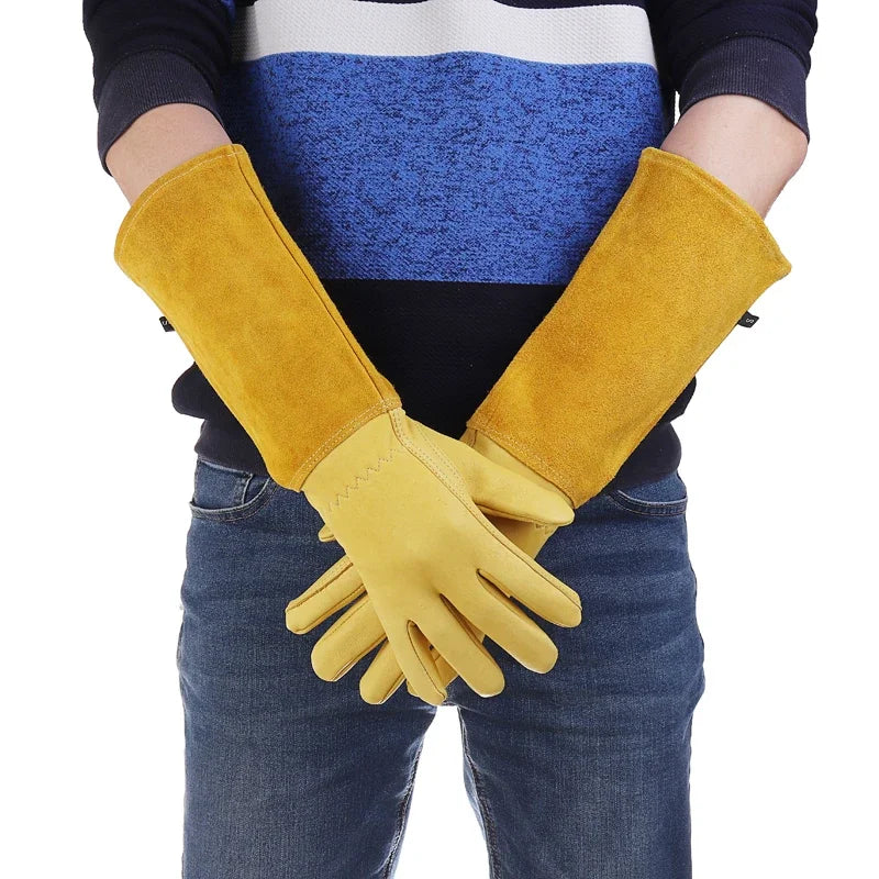 Robuste Dornenfeste Gartenhandschuhe mit Langem Schutz Ärmel für Rosenschnitt Arbeit Kaufschwan®