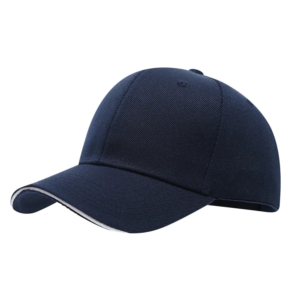 Klassische Baseballkappe | Herren & Damen Freizeit Einfarbige Kappe | Outdoor Reise Mode Baseballcap Kaufschwan® Dunkelblau Einstellbar