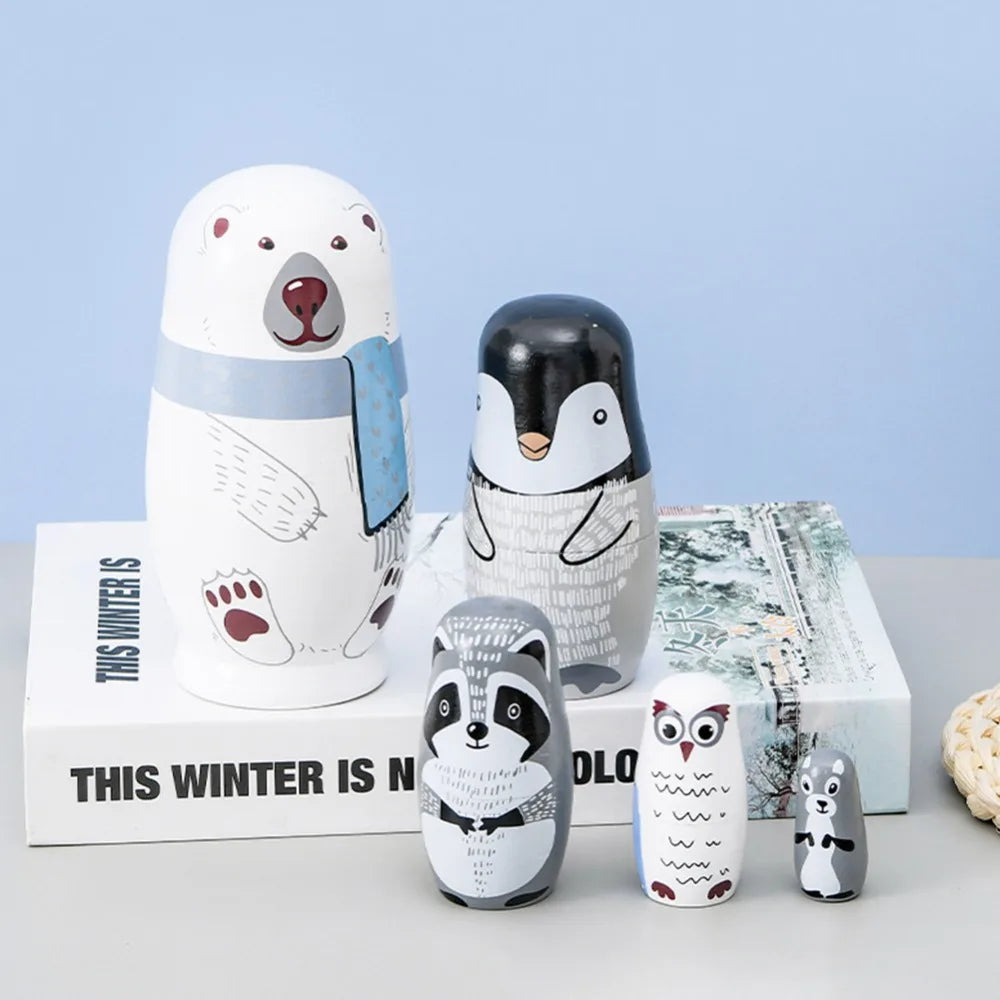Holz-Matrjoschka – Russische Nestpuppen Set | Dekoration & Spielzeug Geschenk für Kinder Kaufschwan®