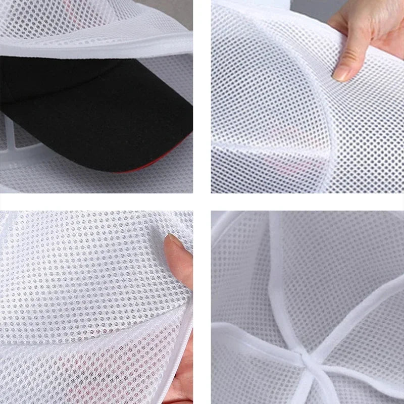 Waschmaschinen Cap-Waschschutz – Mützenreiniger Wäschenetz | Anti-Verformungs Waschbeutel für Hüte & Kleine Kleidung Kaufschwan®