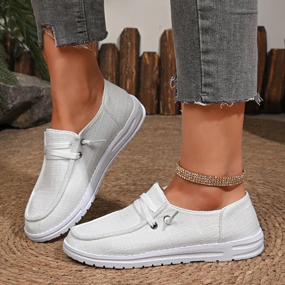 Damen Sportschuhe – Modische Flache Sneaker | Bequeme Freizeitschuhe für Jeden Tag Kaufschwan®