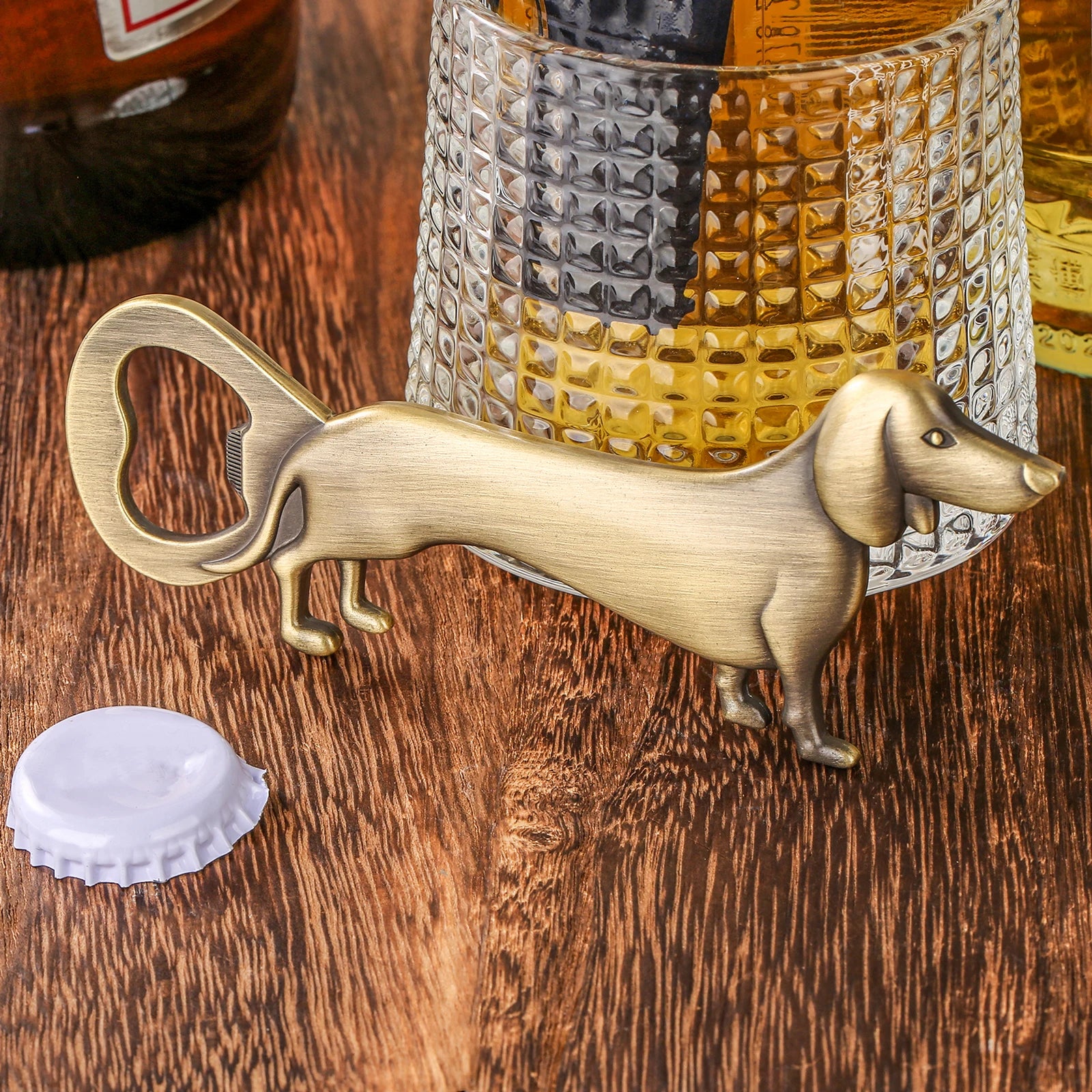 Dackel Flaschenöffner – Metall Hunde Design Geschenk für Männer Kaufschwan®