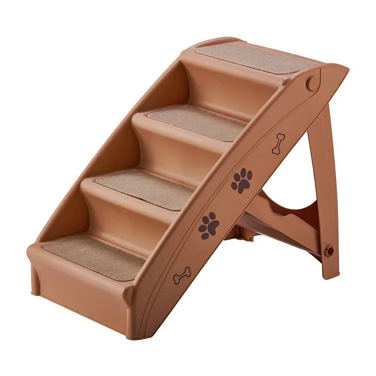 Klappbare Hundetreppe – Verstellbare Rutschfeste Haustierleiter für Kleine & Ältere Hunde Kaufschwan® Design 1