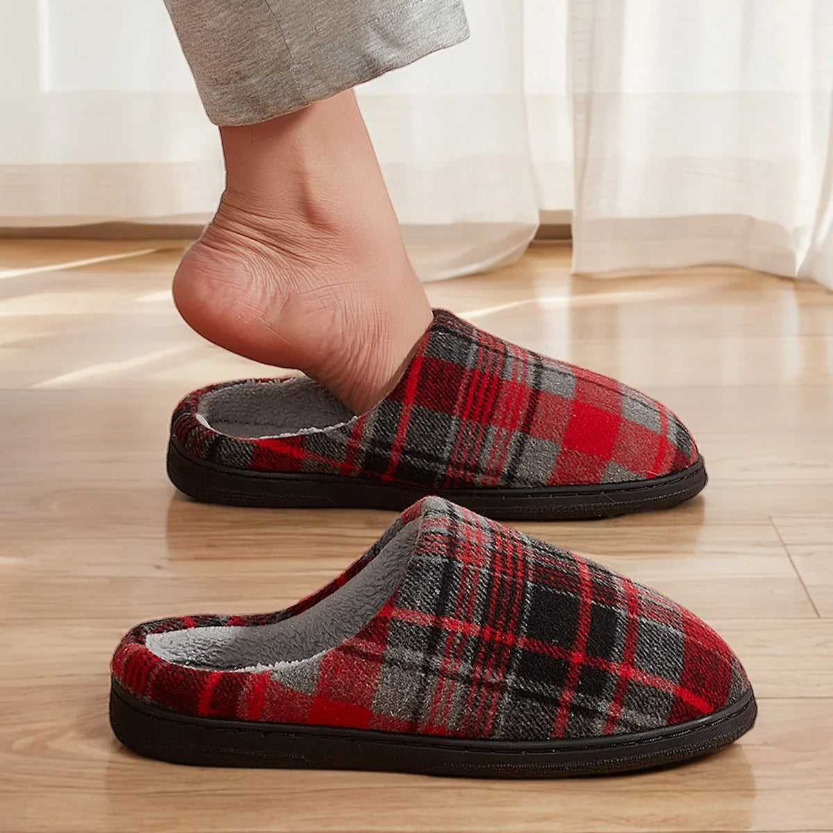 SALE - Herren Plüsch Hausschuhe | Bequeme Memory Foam Schuhe | Winter Warm & Weich Schlafzimmer Hausschuhe Kaufschwan®
