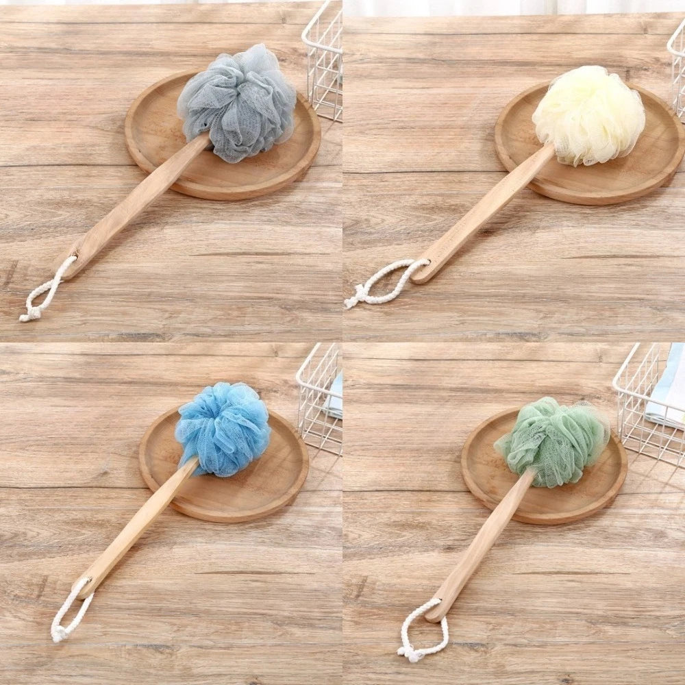 Holzgriff Badebürste – Weicher Mesh Rückenreiniger & Peeling Duschkörper Bürste Kaufschwan®