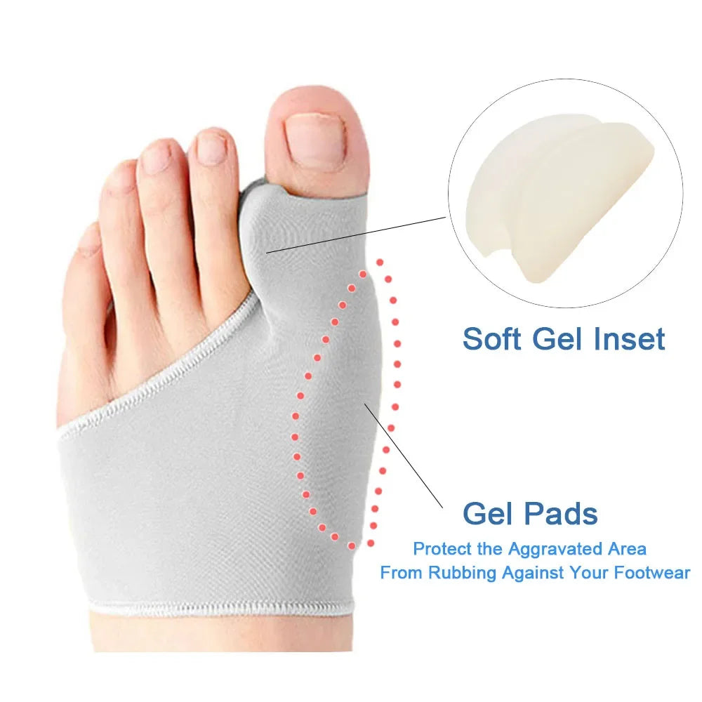 1 Paar Hallux Valgus Korrektursocken – Graue Zehensocken mit Ballenschutz | Orthopädische Bunion Corrector Socken Kaufschwan®