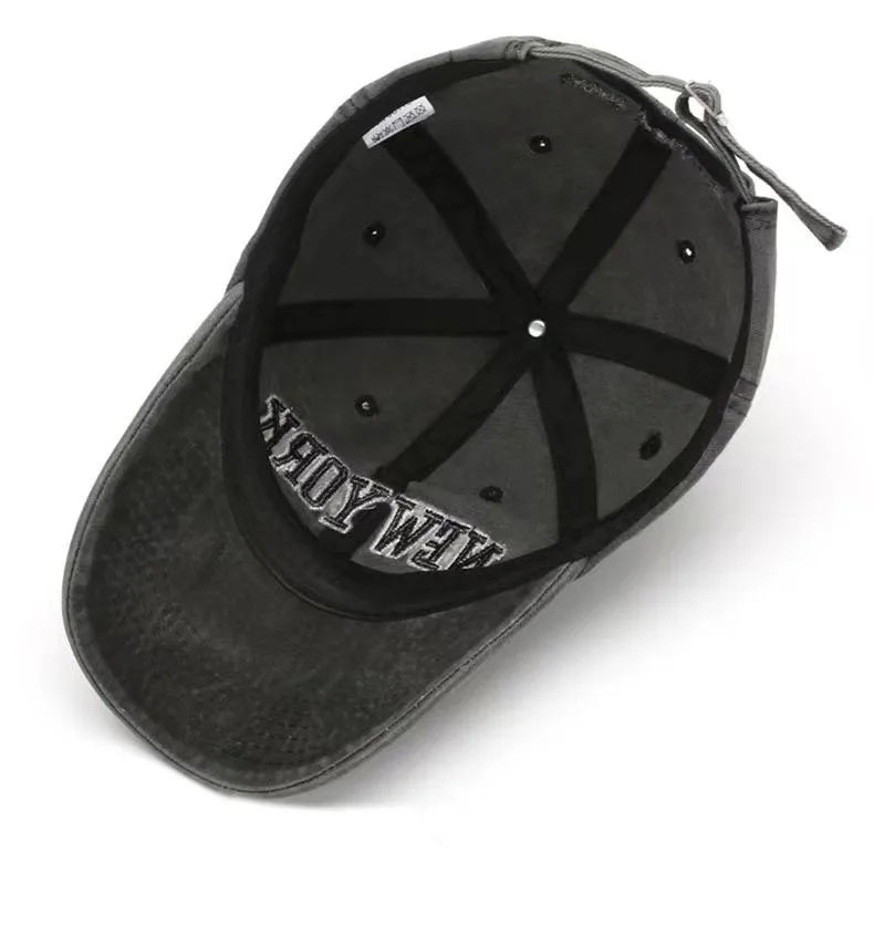 New York Washed Cotton Cap | Herren & Damen Snapback Baseballkappe | Sonnenschutz Baseballcap | Outdoor Baseballcap Kaufschwan®