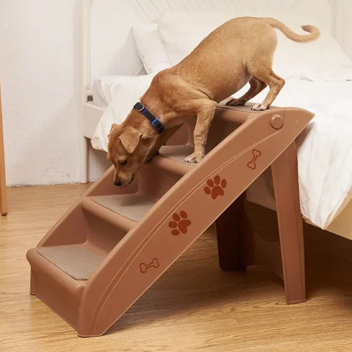 Klappbare Hundetreppe – Verstellbare Rutschfeste Haustierleiter für Kleine & Ältere Hunde Kaufschwan®