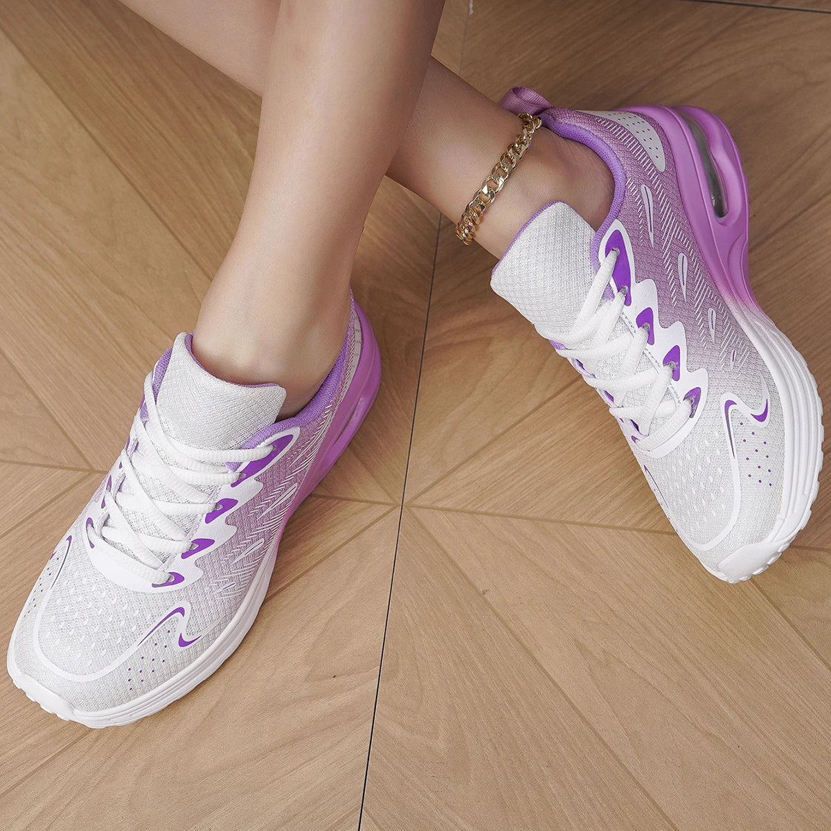 Damen Cushion Sneaker – Modische Walkingschuhe | Atmungsaktive Mesh Tennisschuhe & Sportschuhe Kaufschwan®