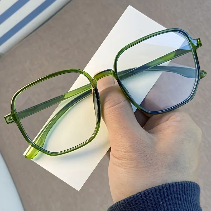 Damenbrille in Jelly-Farbe – Neue Retro-Flache Irreguläre Fassung | Modische Alltags- und Freizeitbrille Kaufschwan®