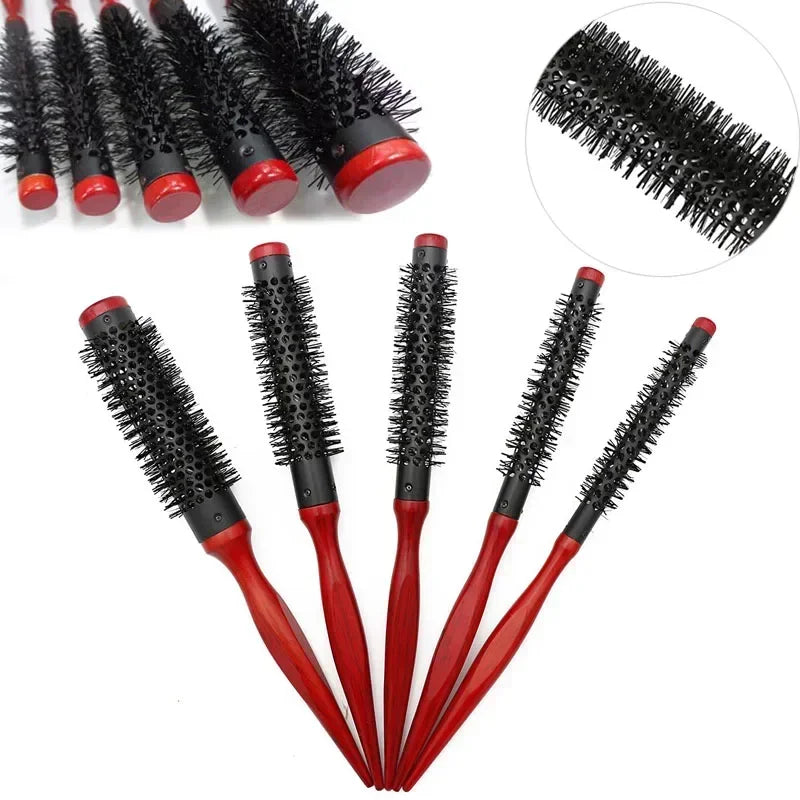 Professionelle Antistatische Rundbürste – Wildschweinborsten Föhn- & Lockenbürste | Styling-Tool für Lockiges Haar & Salon Kaufschwan®
