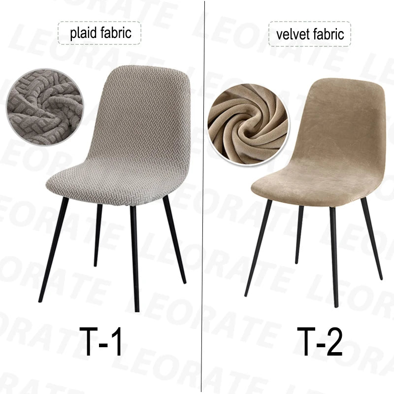 Higher Quality Velvet Chair Cover 1/2/4/6 pcs Stretchable Chair Cover For Dining Room 2 Type of Fabrics Chair Slipcover For Home Kaufschwan®