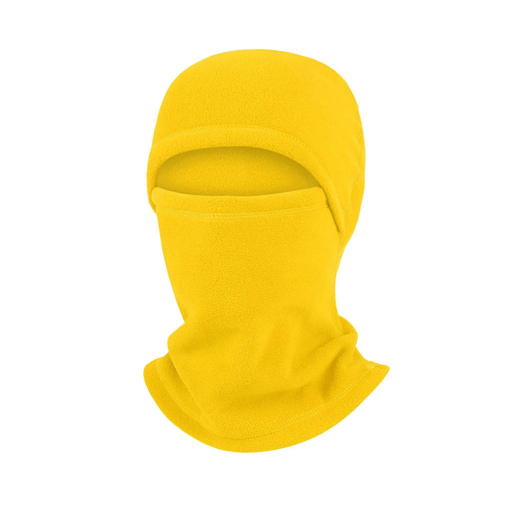 Vollgesichts-Balaclava – Winter Thermo-Fleece-Maske | Motorrad, Fahrrad & Sport Lauf Sturmhaube mit Halswärmer Kaufschwan® Gelb