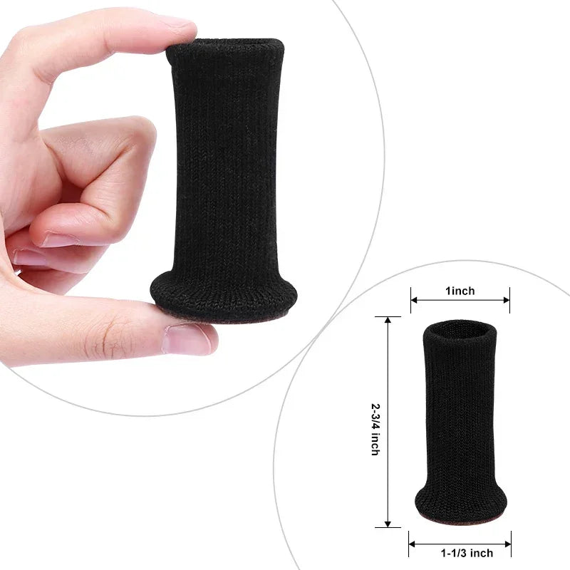 24 Stück Mehrfarbige Gestrickte Silikon Stuhlbein Socken – Anti-Rutsch Möbelbeinüberzüge für Bodenschutz | Verhindern Kratzer & Reduzieren Geräusche Kaufschwan®