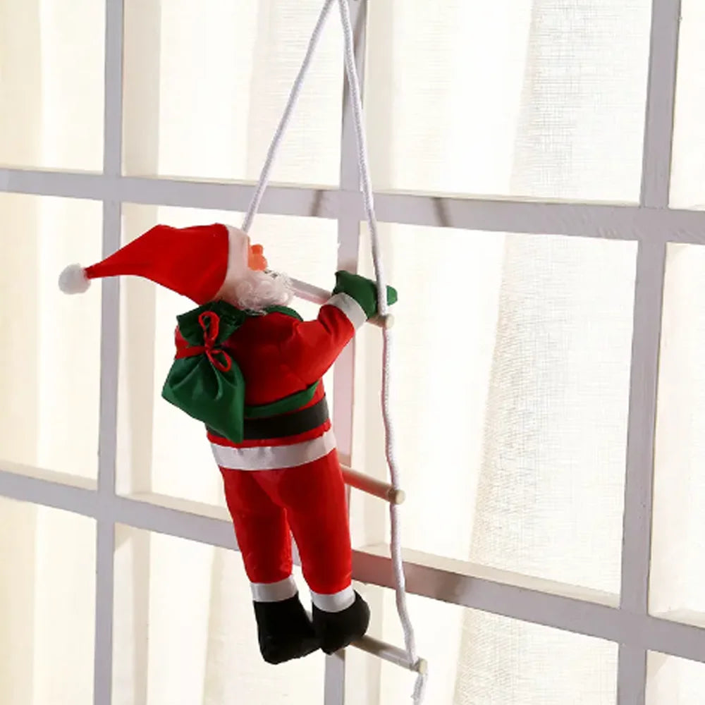 Kletternder Weihnachtsmann Dekofigur – Hängende Weihnachtsdekoration | Lustige Santa Claus Puppe für Zuhause & Restaurant Kaufschwan®