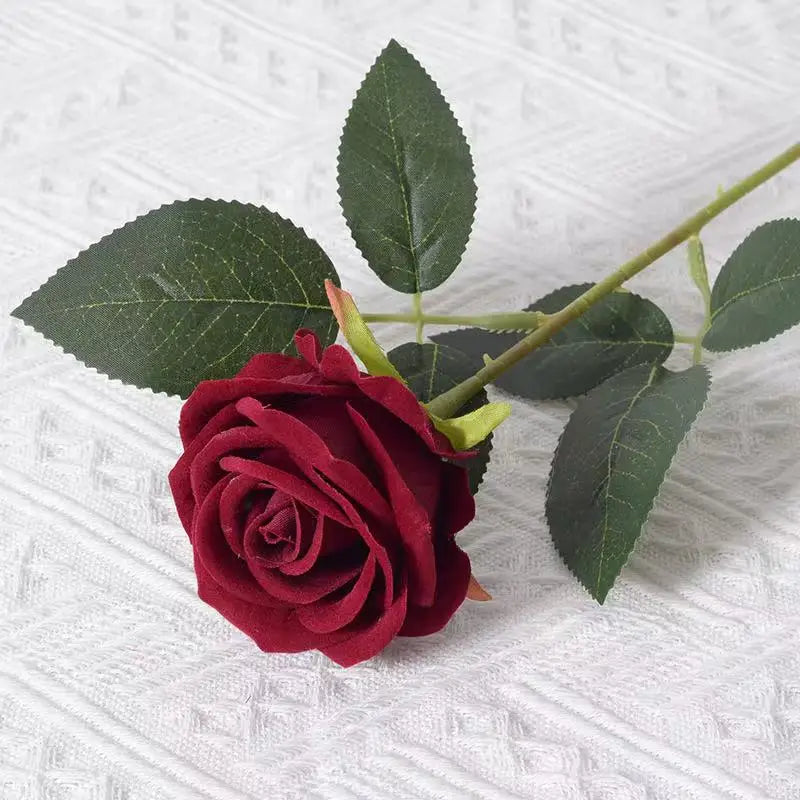 1/5/10/20 Stück Künstliche Rosen – Realistische Seidenrosen füar Hochzeit & Wohndekoration | Eleganter Rosenstrauß aus Kunstblumen Kaufschwan® Flannel Rosa 1 Stück