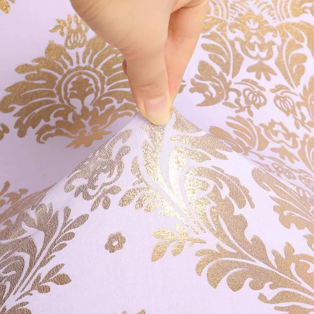 Esszimmer Stuhlbezüge mit Gold- & Silber Blumenprägung – Abnehmbare Waschbare Spandex Stretch Stuhlüberzüge für Hochzeiten & Events Kaufschwan®