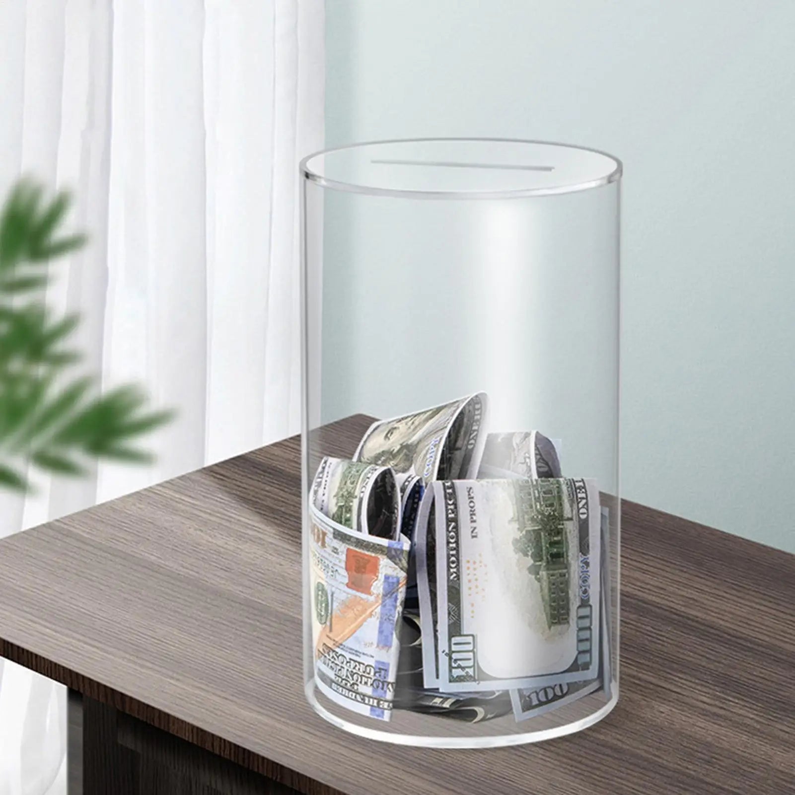 Transparente Acryl Spardose – Große Geld Sparbox für Erwachsene und Kinder Kaufschwan®