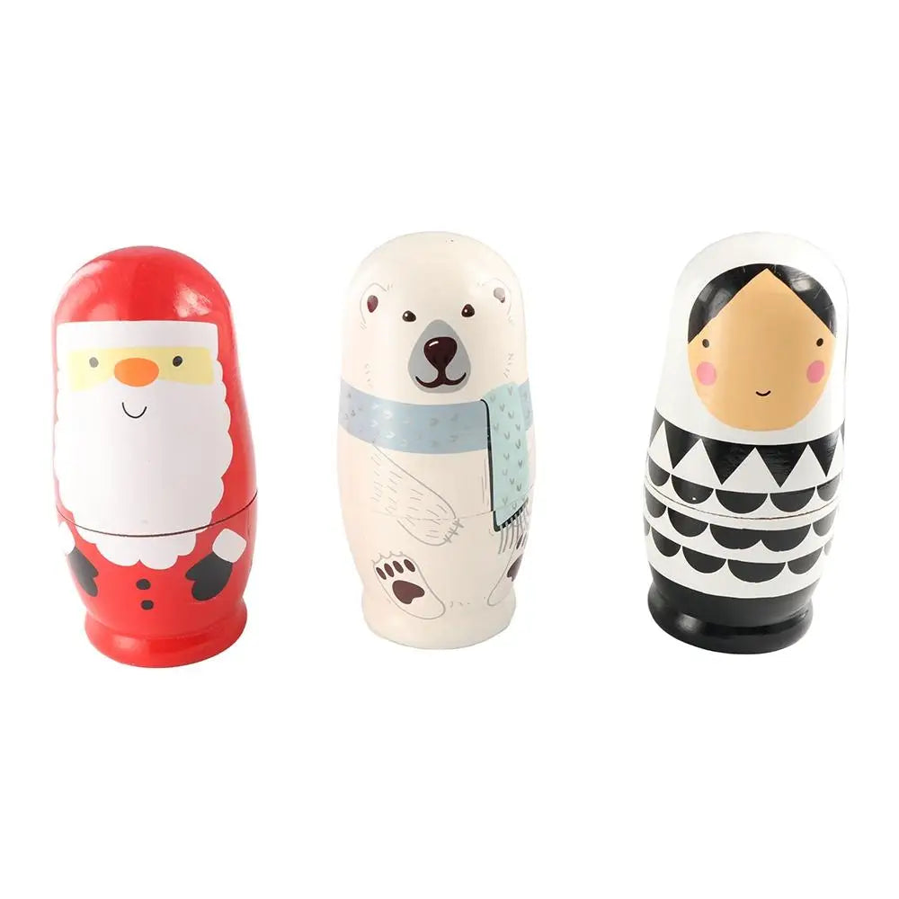 Holz-Matrjoschka – Russische Nestpuppen Set | Dekoration & Spielzeug Geschenk für Kinder Kaufschwan®