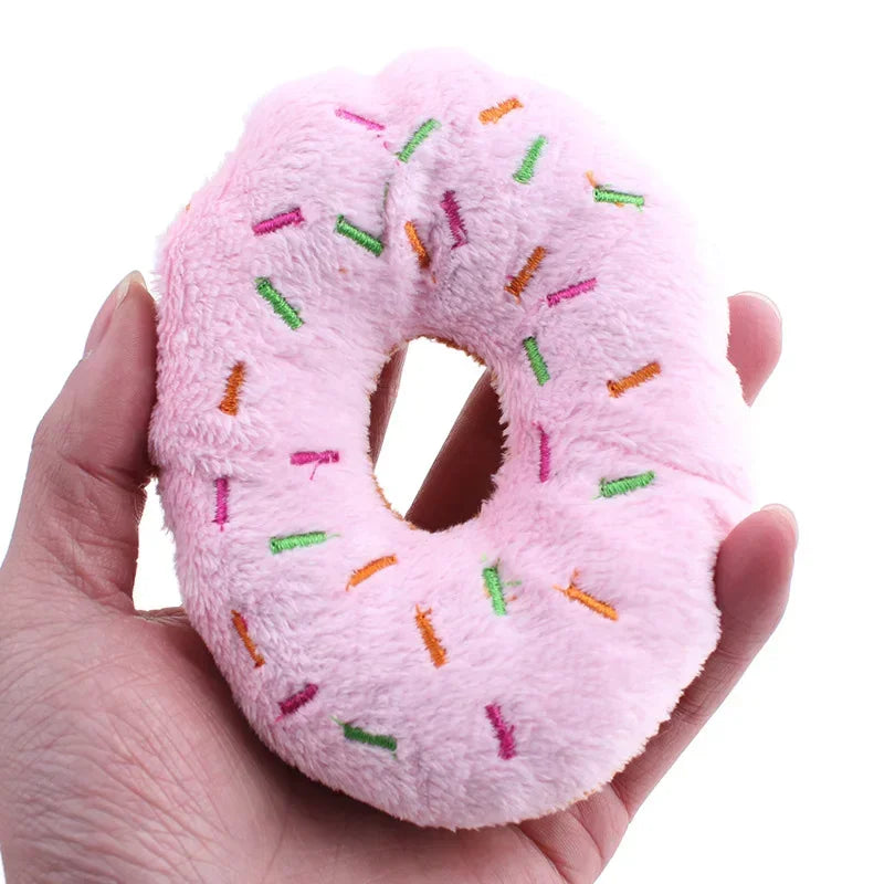 Plüsch Donut Hundespielzeug – Weiches Quietschendes Kauspielzeug für Hunde Kaufschwan®