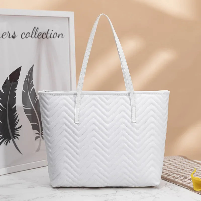 Modische Damenhandtasche mit Besticktem Wellenmuster – Saison Trend Casual Shopping Tasche | Ein-Schulter Tasche mit Weichem Polyesterfutter Kaufschwan®