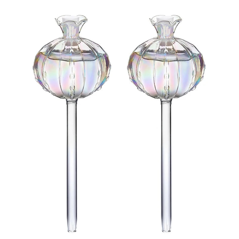 Pflanzenbewässerungs-Kugeln aus Kunststoff Glas – Automatisches Selbstbewässerungssystem | Leichtes Tropfbewässerungsgerät für Haus & Garten Kaufschwan® Silber 2 Stück