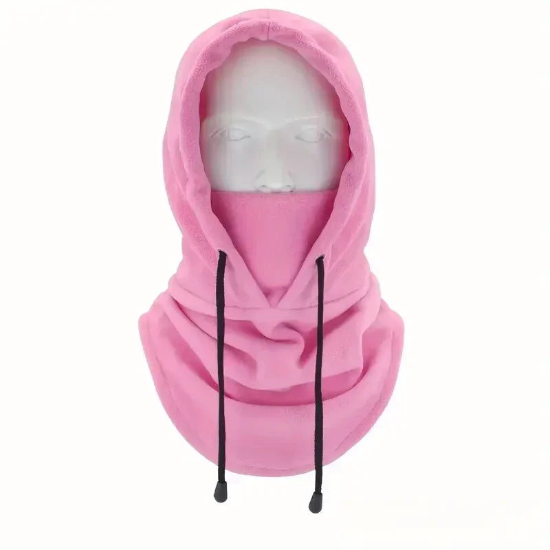 Winter Thermo-Fleece Kapuzenmütze – Winddichte Outdoor Skimaske | Unisex Halswärmer für Damen & Herren beim Radfahren & Wintersport Kaufschwan® Rosa
