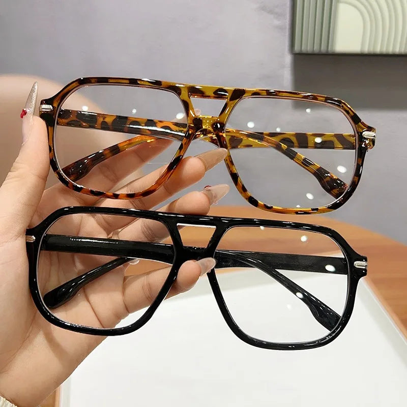 Retro Anti-Blau-Licht Computerbrille – Modische Übergröße Fassung für Damen & Herren | Stilvolle Klassische Schutzbrille Kaufschwan®
