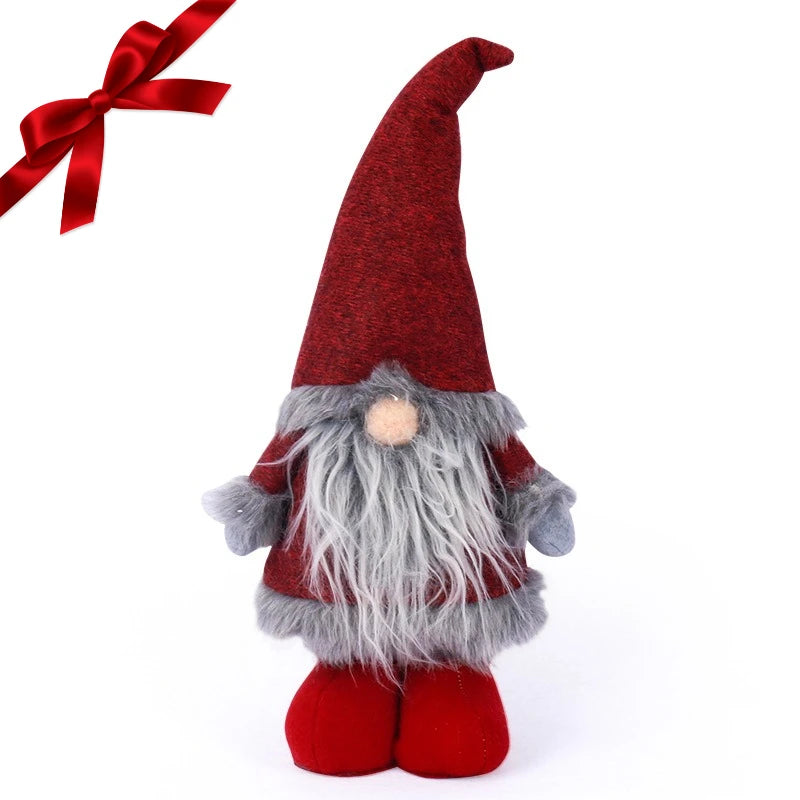 Weihnachten Faceless Wichtel mit Rotem Hut – Stehende Rudolf Zwergpuppen | Weihnachtsdeko & Geschenk-Set Kaufschwan®