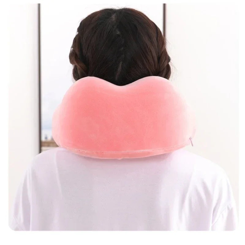 U Förmiges Memory Foam Nackenkissen – Weiches Reisekissen für Flugzeug und Nackenstütze Kaufschwan®