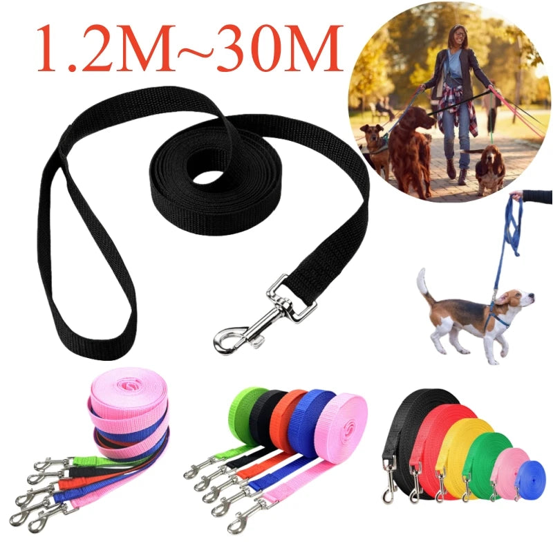 Lange Nylon Hundeleine 1.2M–30M Trainingsleine Verlängerte Kontrollleine für Outdoor Training Hunde Kaufschwan®