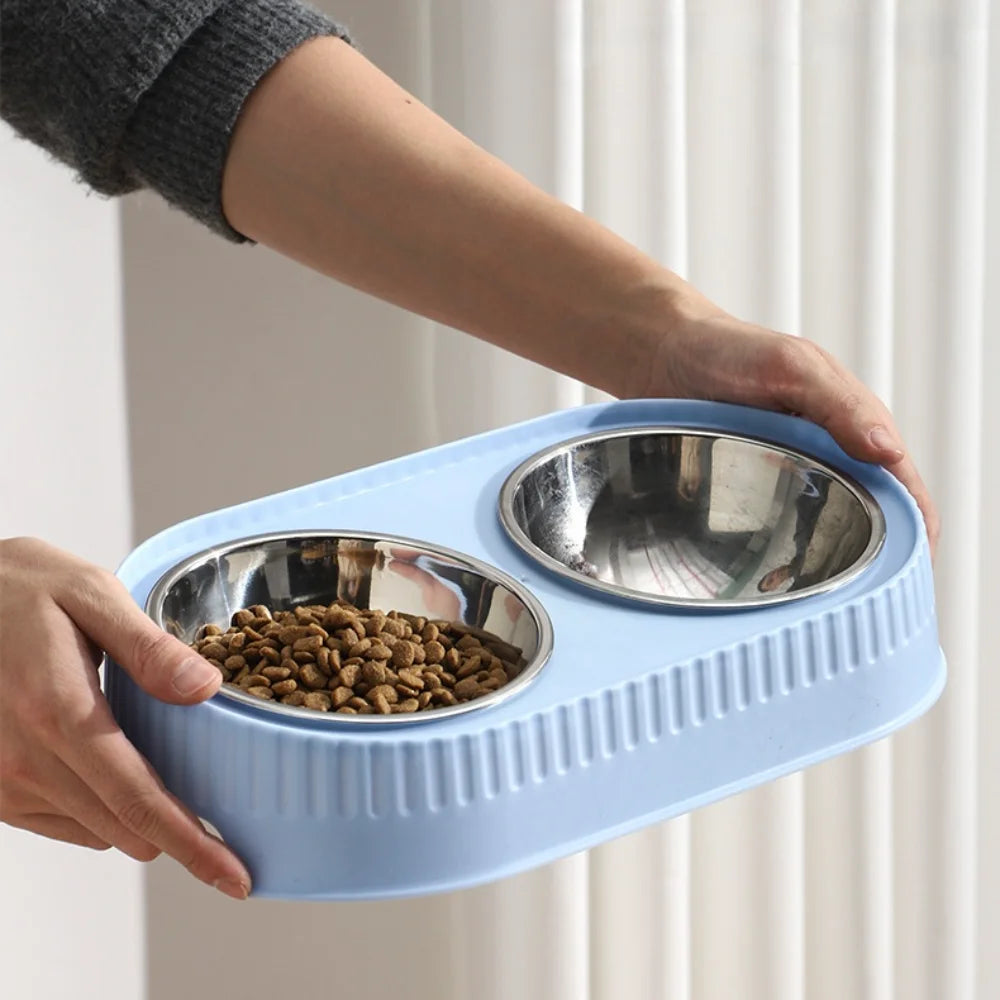 Pastell Haustier Doppelnapf – Komfortable Futterstation mit Erhöhter Position Kaufschwan®
