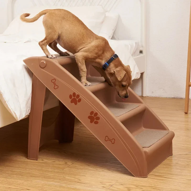 Klappbare Hundetreppe – Verstellbare Rutschfeste Haustierleiter für Kleine & Ältere Hunde Kaufschwan®