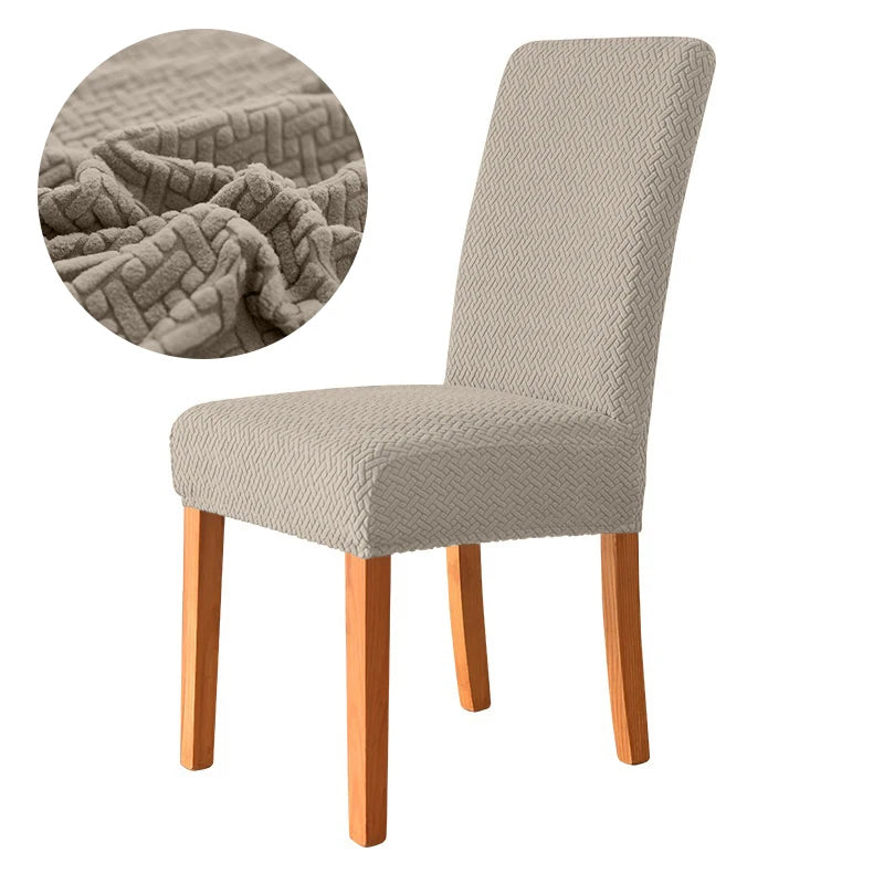 Elastischer Esszimmer Stuhlbezug – Dehnbarer Dicker Jacquard Küchenstuhl Überzug für Esszimmer, Hotel, Hochzeit & Bankett