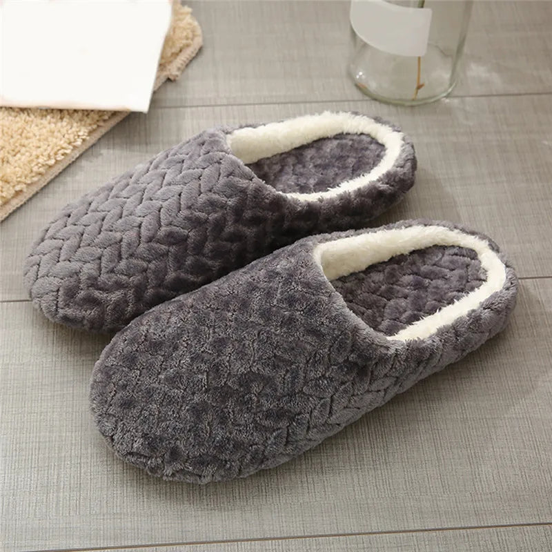 Damen Winter-Hausschuhe mit Fell | Cartoon-Katzen-Design | Warme Memory-Foam Indoor-Schuhe für Damen, Herren & Paare