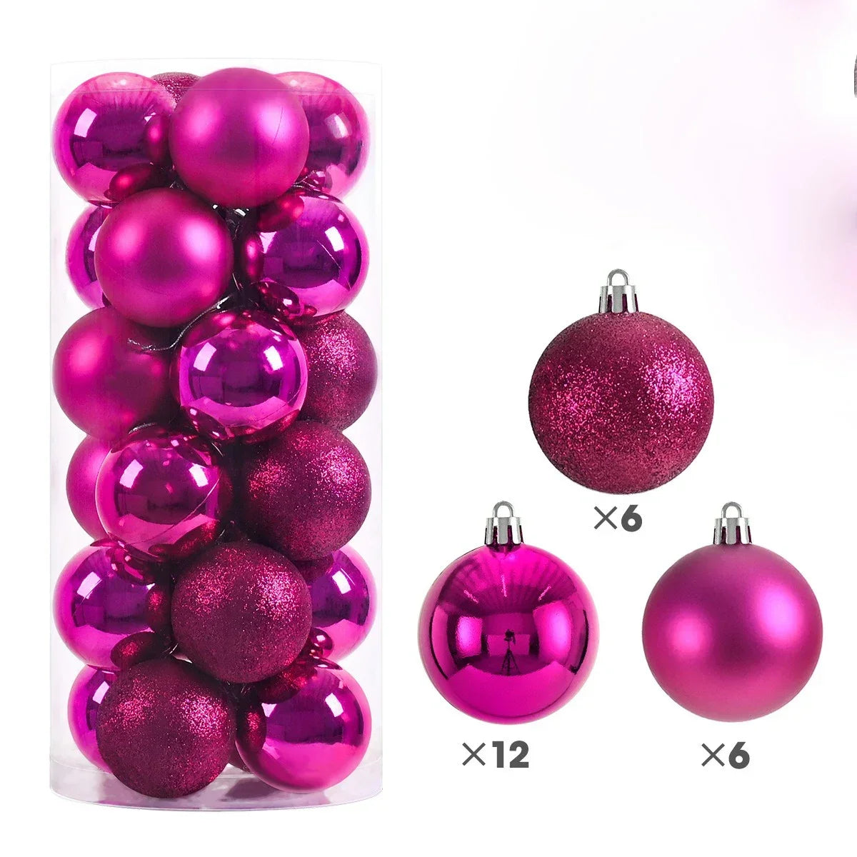 24 Stück 4CM Weihnachtskugeln – Bruchsichere Baumdekoration | Hängende Christbaumkugeln für Zuhause & Festliche Anlässe Kaufschwan®