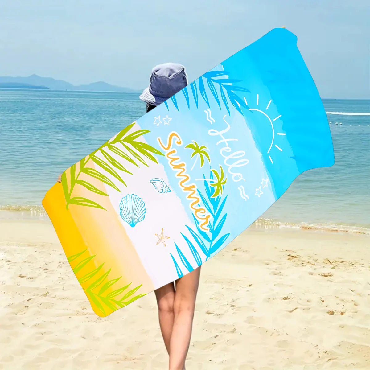 Ultrafeines Mikrofaser Strandtuch – Schnell Trocknend & Saugfähig | Multifunktionales Handtuch für Schwimmen, Yoga, Reisen & Camping Kaufschwan®