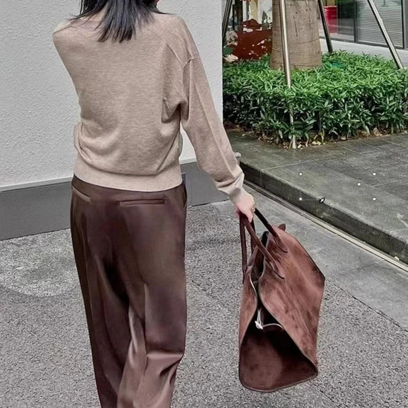 High-End Nischen Design Handtasche – Große Retro Pendler- & Outdoor Reisetasche | Neue Damenhandtasche für Herbst & Winter Kaufschwan®