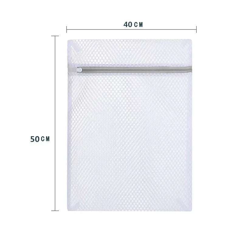 1–10 Stück Weiße Honigwaben-Wäschenetze – Wiederverwendbare Waschbeutel für Feine Wäsche | Strapazierfähiger Netzstoff Waschmaschinenbeutel Kaufschwan® 40X50cm 1 Stück
