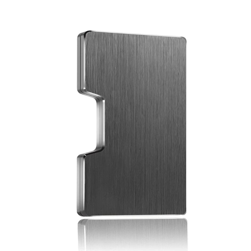 RFID Kreditkartenhalter – Minimalistische Schlanke Metall Geldbörse mit Geldklammer | Luxus Edelstahl & Aluminium Mini Kartenetui für Herren Kaufschwan®
