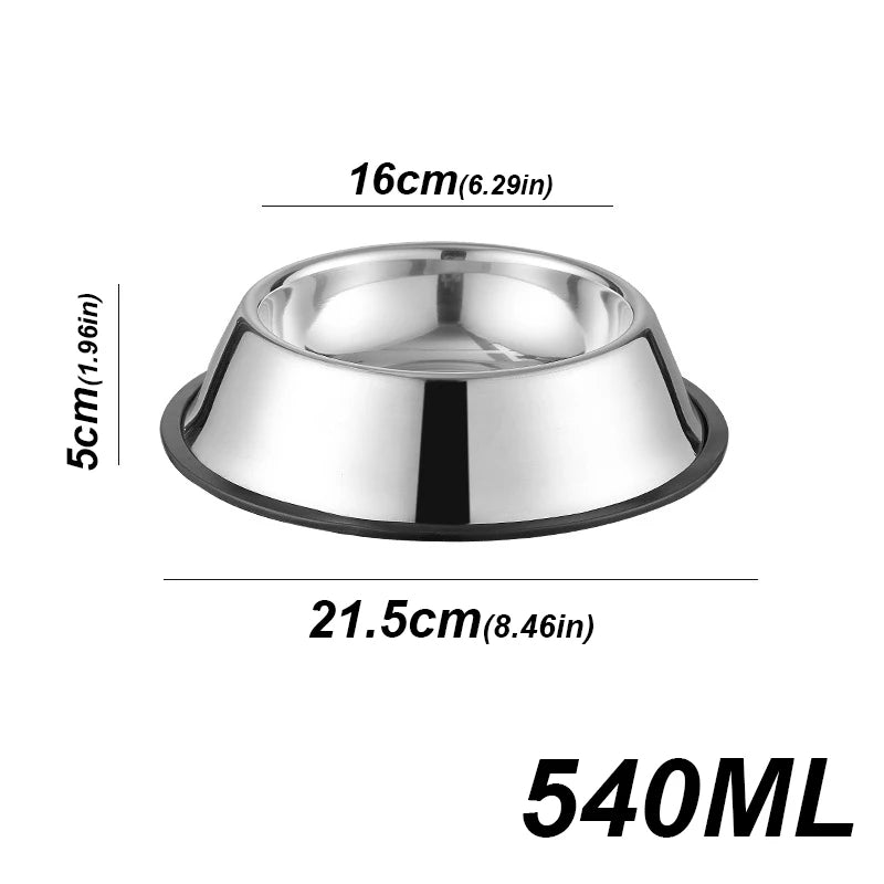 Robuster Edelstahl Futternapf – Hygienische Futter- & Wasserschüssel für Haustiere Kaufschwan® 22cm