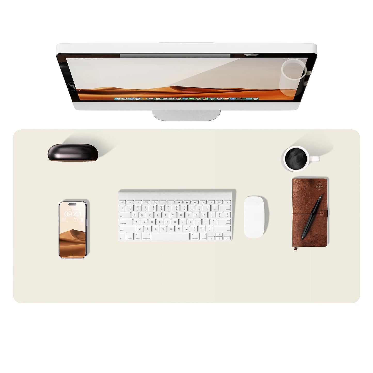 Große PU Leder Schreibtischunterlage – Rutschfeste Office Tischmatte und Laptop Schutzauflage Kaufschwan®