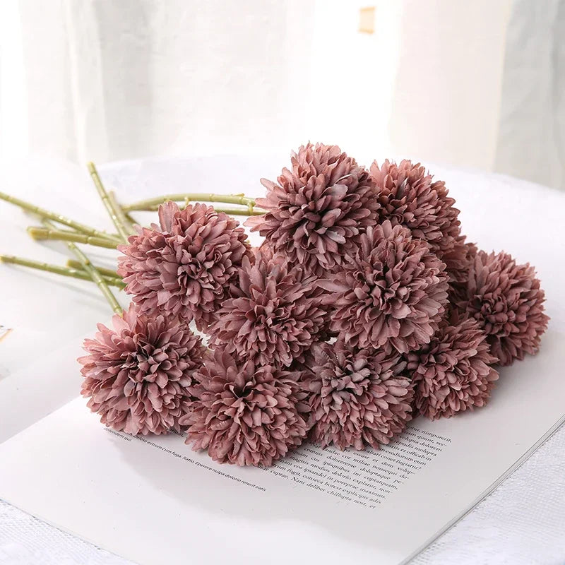5 Stück Künstliche Hortensien – Realistischer Blumenstrauß für Zuhause, Schlafzimmer & Hochzeitsdekoration Kaufschwan® Altrosa 5 Stück