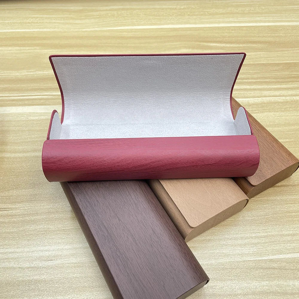 Brillenetui Holzoptik – Magnetischer Tragbarer Brillenbox mit Logo Option Kaufschwan®