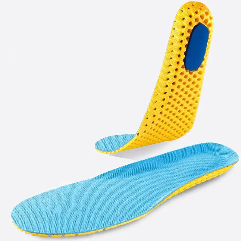 Weiche Memory Einlegesohlen | Atmungsaktive Mesh Sporteinlagen für Damen & Herren | Dämpfung & Fußgewölbeunterstützung Kaufschwan® Hellblau-Extra Pad EU43