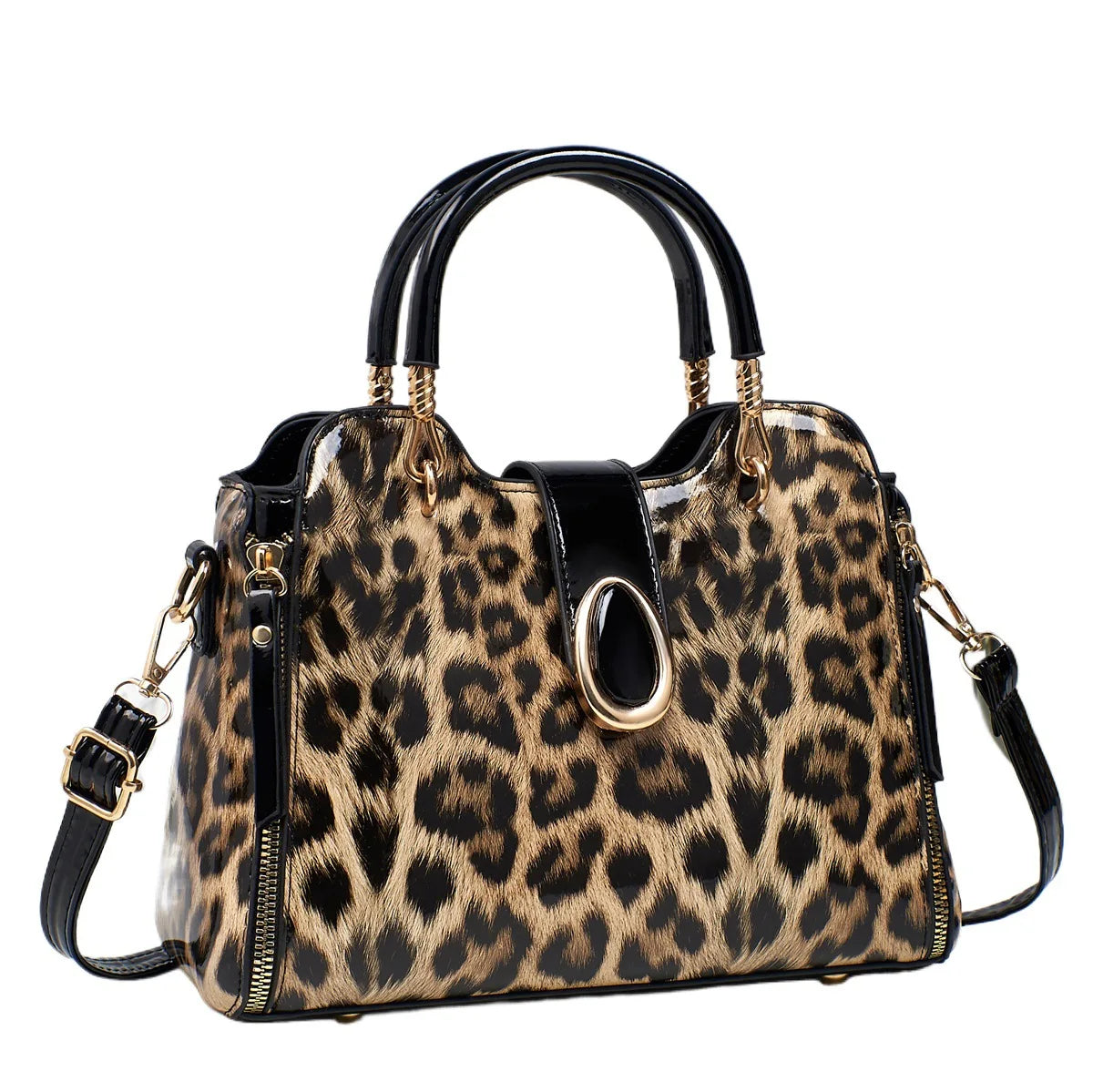 Trendige Damenhandtasche mit Leopardenmuster – Große PU Schulter- & Satchel Tasche | Alltagstasche für Frauen Kaufschwan®