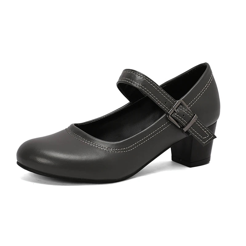 Damen Pumps mit Blockabsatz – Runde Spitze & 5 cm Absatz | Elegante Business-Schuhe für Büro & Karriere