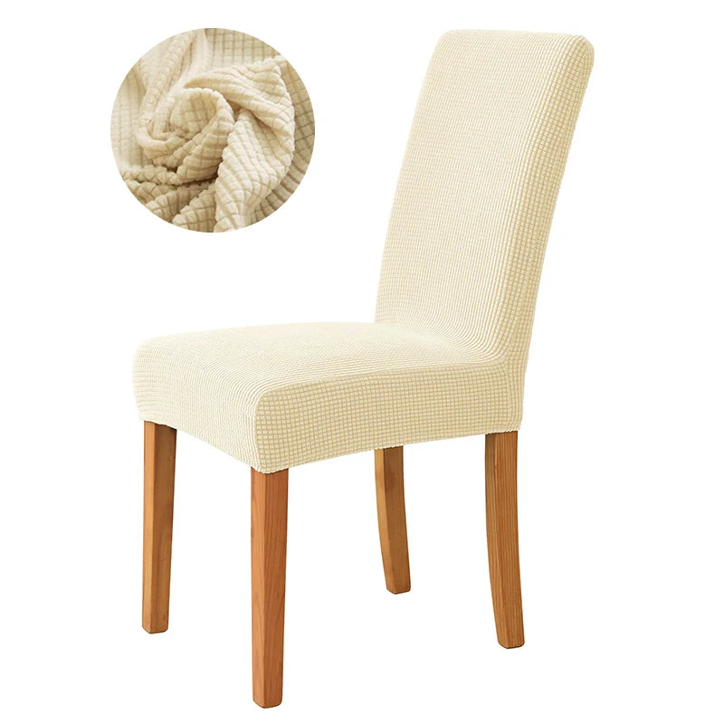 Elastischer Esszimmer Stuhlbezug – Dehnbarer Dicker Jacquard Küchenstuhl Überzug für Esszimmer, Hotel, Hochzeit & Bankett