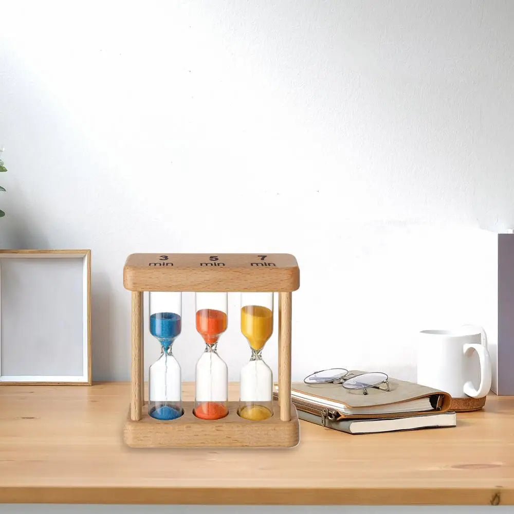 Holz Sanduhr Set – Multifunktionaler Sand Timer für Küche, Unterricht, Sport & Home Office Dekoration Kaufschwan®